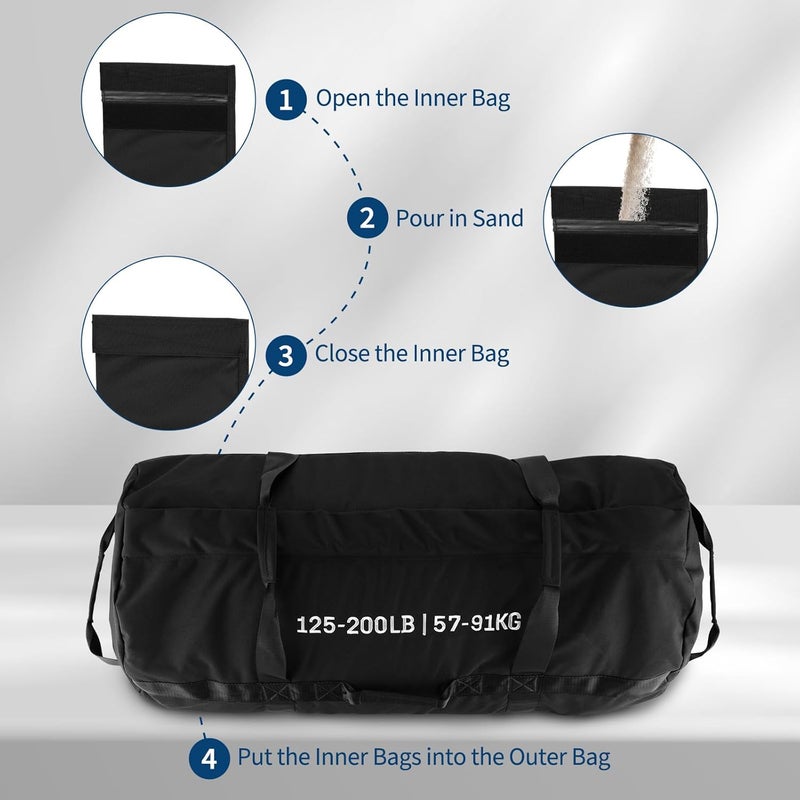 Mega Choice Adjustable Sand Bags for Working Out,Sandbags for Workout for Yoga, Strength Training and Full-Body Workouts - Image 4